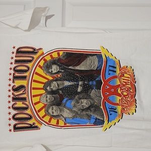 Aerosmith NWOT Rocks Tour white tee shirt sz S Men's hard to find item. Unisex
